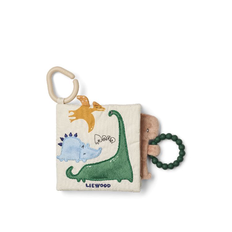 Zacht boekje Liewood Fey Fabric Book | Dino Roar