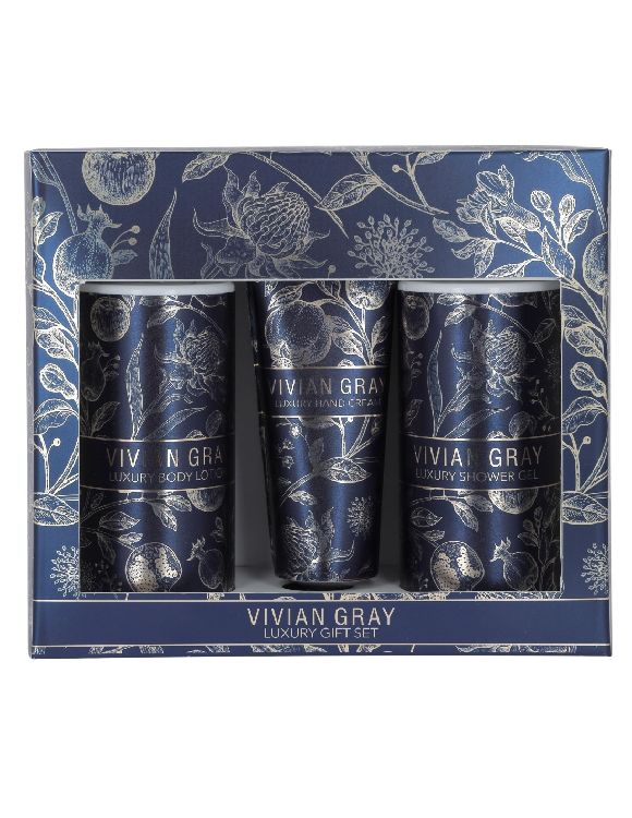VERZORGINGSSET 1st, Blue Botanical set,  250ml douchegel+250ml bodylotion + 75  ml handcreme