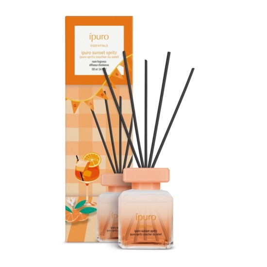 GEURVERSPREIDER 1st, Essentials Sunset  spritz diffuser, 100ml, geurstokjes