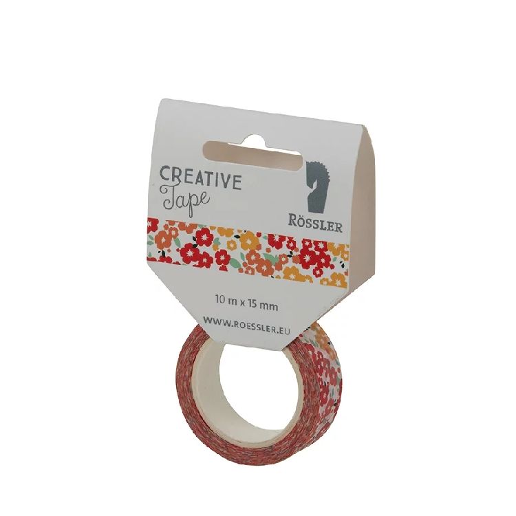 KLEEFBAND Creative Tape, Flowers Color, 10m x 15mm