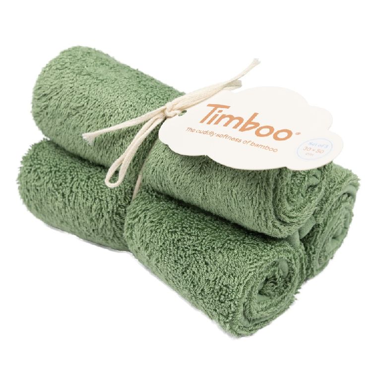 Handdoek Timboo Bamboo Gastendoek | Timboo aloe green