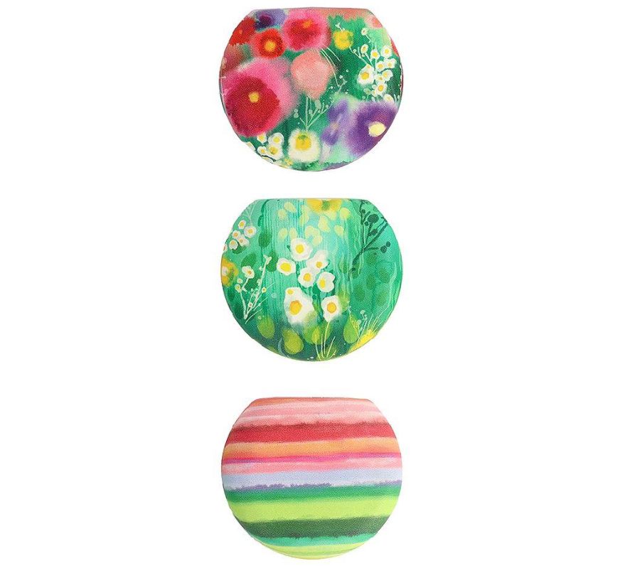 DOOS minibox spiegel, 8x7x3cm, assortiment: rode bloemen/witte bloemen/strepen