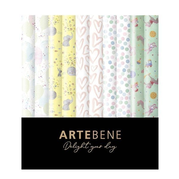 GESCHENKPAPIER 1st, 70x200cm, baby, assortiment