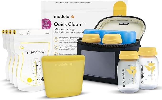 Koeltas Medela, Alles-in-een moedermelkbewaarset