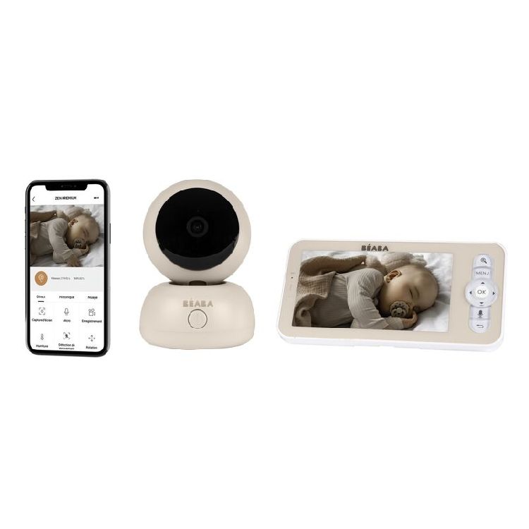 Babyfoon Beaba Zen Premium V2, babyfoon met dual gebruik (beeldbabyfoon + smartphone/tablet)