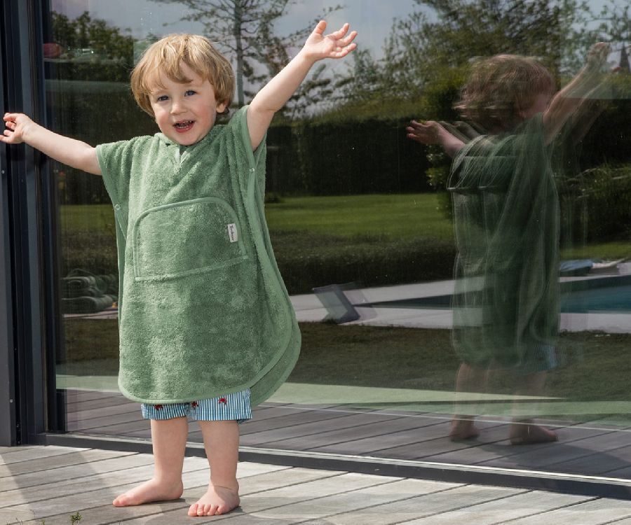Poncho Timboo Bamboo, badcape | Timboo aloe green