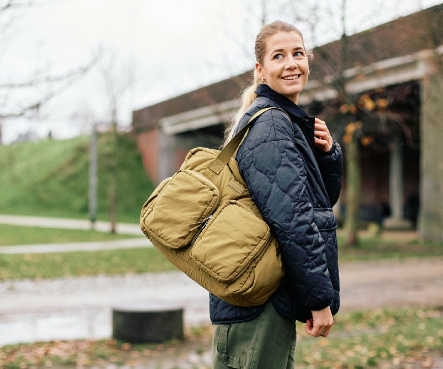 Verzorgingstas Childhome Mellow, draagtas met luiermat