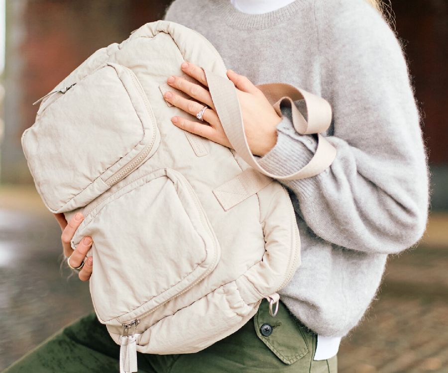 Verzorgingstas Childhome Mellow, draagtas met luiermat