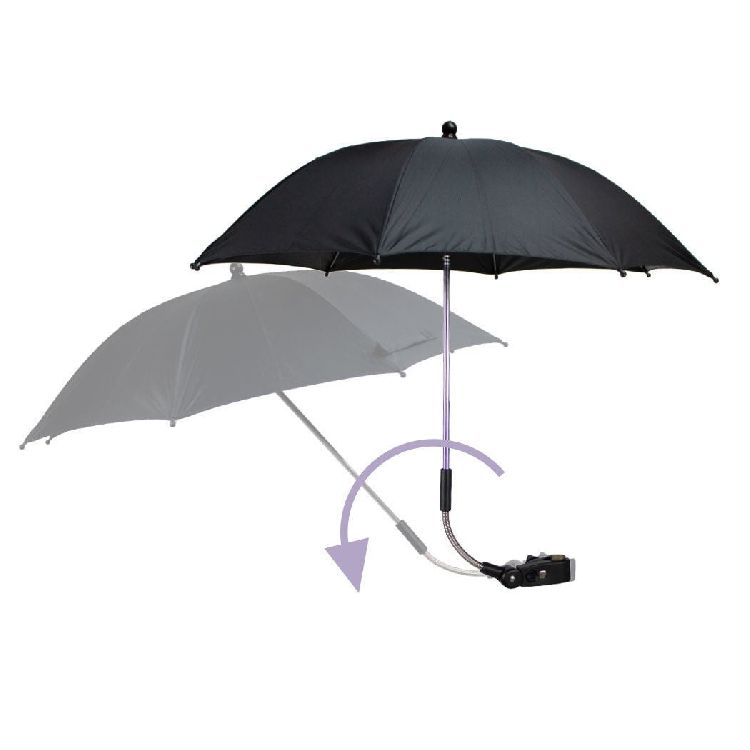Parasol Dooky Dooky Stroller Umbrella Black UV50+, geschikt voor buggy/wandelwagen