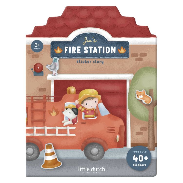 Stickerboek Little Dutch Jim's Fire Station Sticker Story
