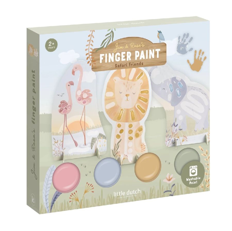 Verfmateriaal Little Dutch Vingerverfset Jim en Rosa | Safari Friends