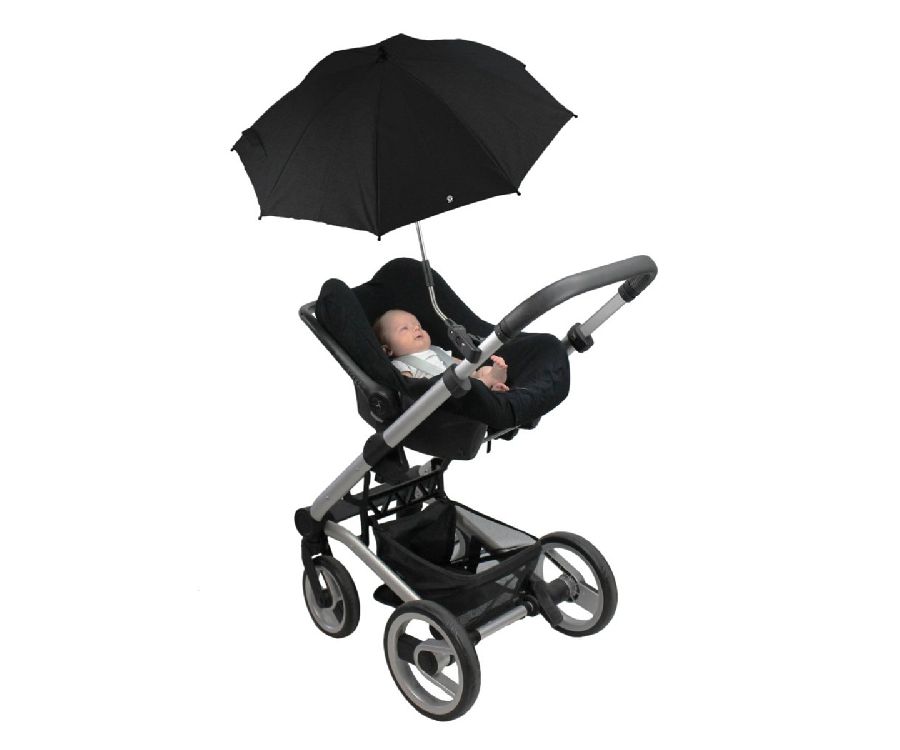 Parasol Dooky Dooky Stroller Umbrella Black UV50+, geschikt voor buggy/wandelwagen