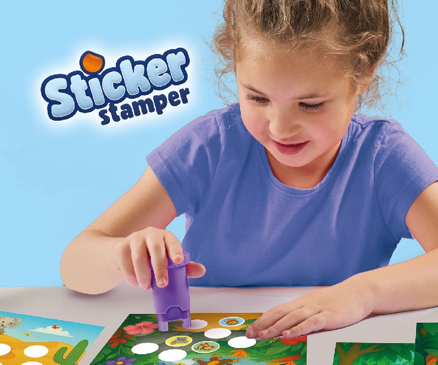 Stempelmateriaal SES Creative Sticker Stamper - Jungledieren
