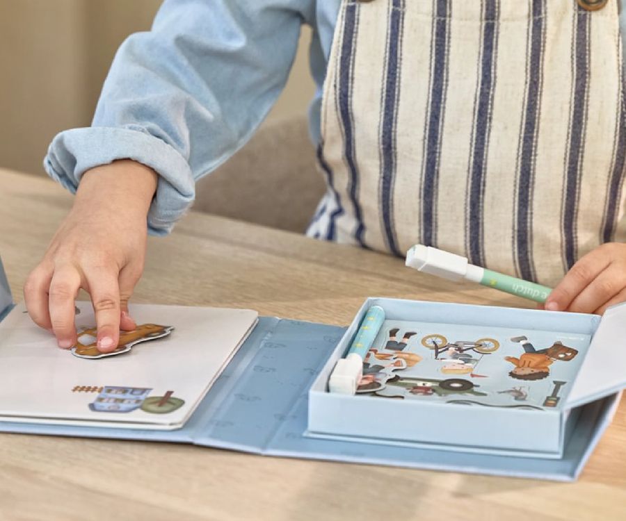 Magnetisch speelbord Little Dutch Jim's Magnet & Draw | Vehicles