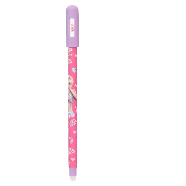 BALPEN 1st, Topmodel, Uitgumbare  gelpen, donkerroze-lichtroze/roze-paars/ lila-turquoise, assortiment