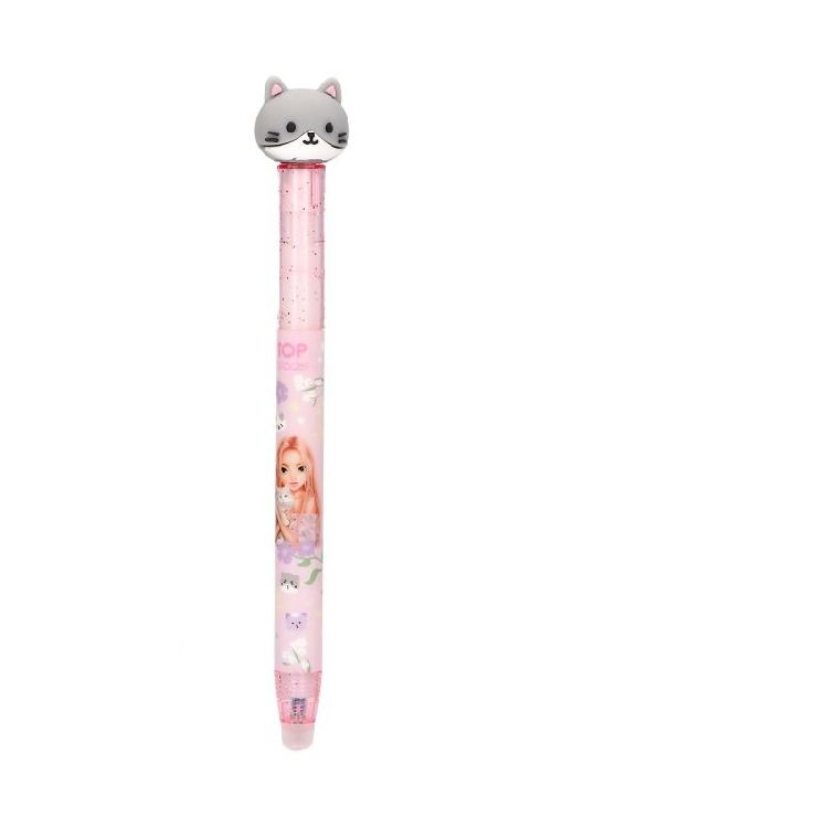 BALPEN 1st, Topmodel, uitgumbare  gelpen, Blooming Kitty, roze topper/ grijze topper/witte topper, assortiment