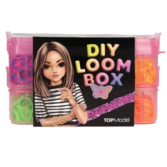 EDUCATIEF SPEL 1st, Topmodel, Loom  bandjes, set, in opbergdoos met handvat