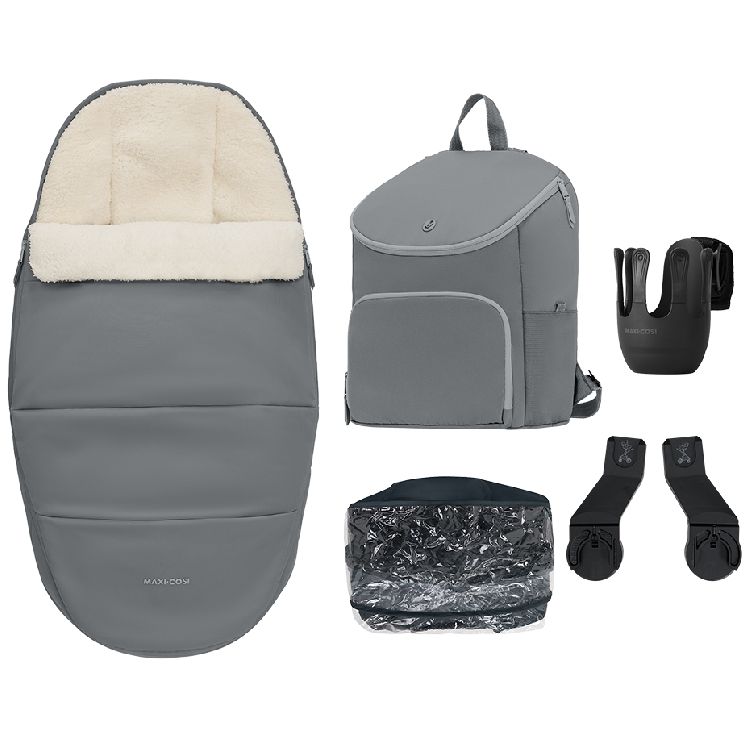 Voetenzak/verzorgingstas/adapter/regenscherm/bekerhouder Maxi-Cosi Accessory set, geschikt voor Maxi-Cosi Oxford Plus/Oxford Flex