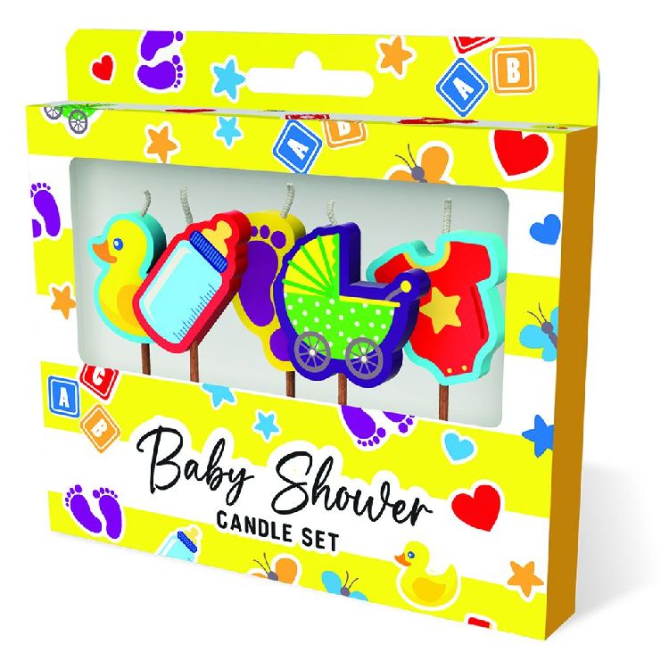 FEESTARTIKELEN kaars, baby shower, Cake Candles, set van 5 kaarsjes