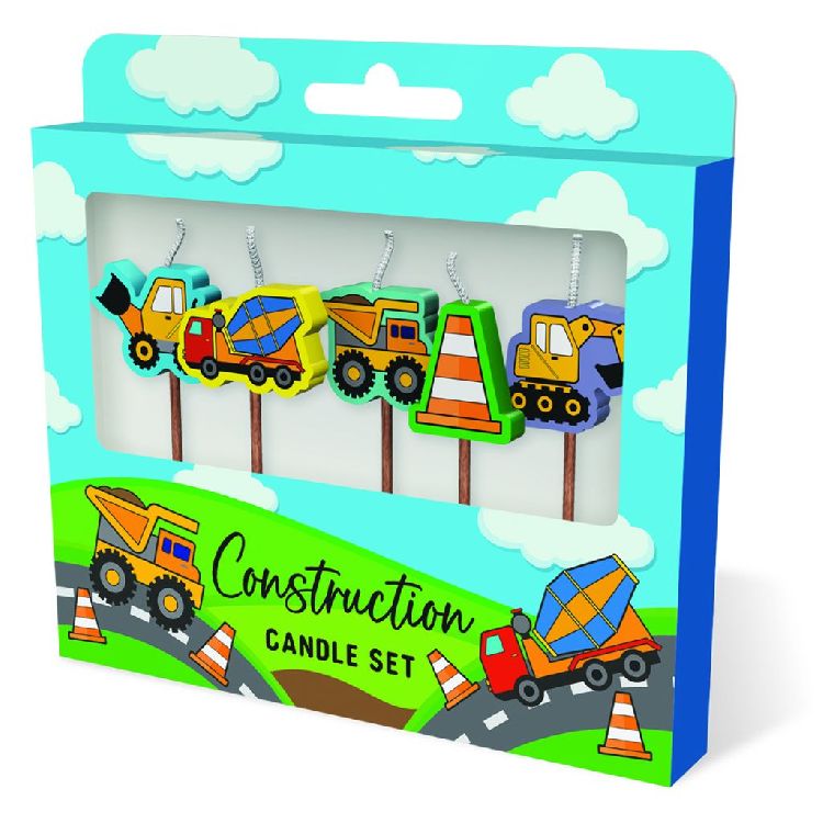 FEESTARTIKELEN kaars, construction, Cake Candles, set van 5 kaarsjes