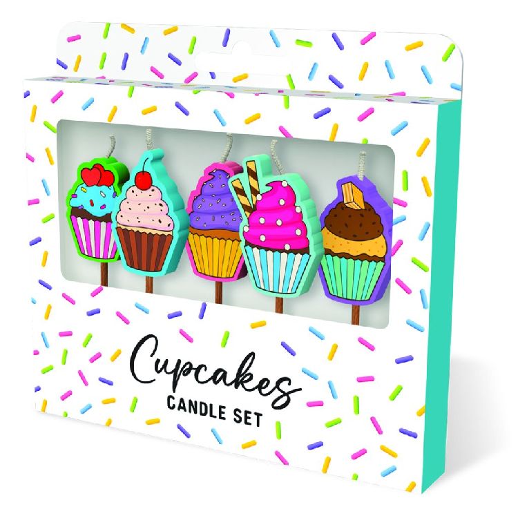 FEESTARTIKELEN kaars, cupcakes, Cake Candles, set van 5 kaarsjes