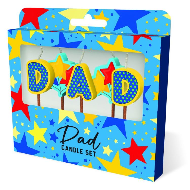 FEESTARTIKELEN kaars, dad, Cake Candles, set van 5 kaarsjes