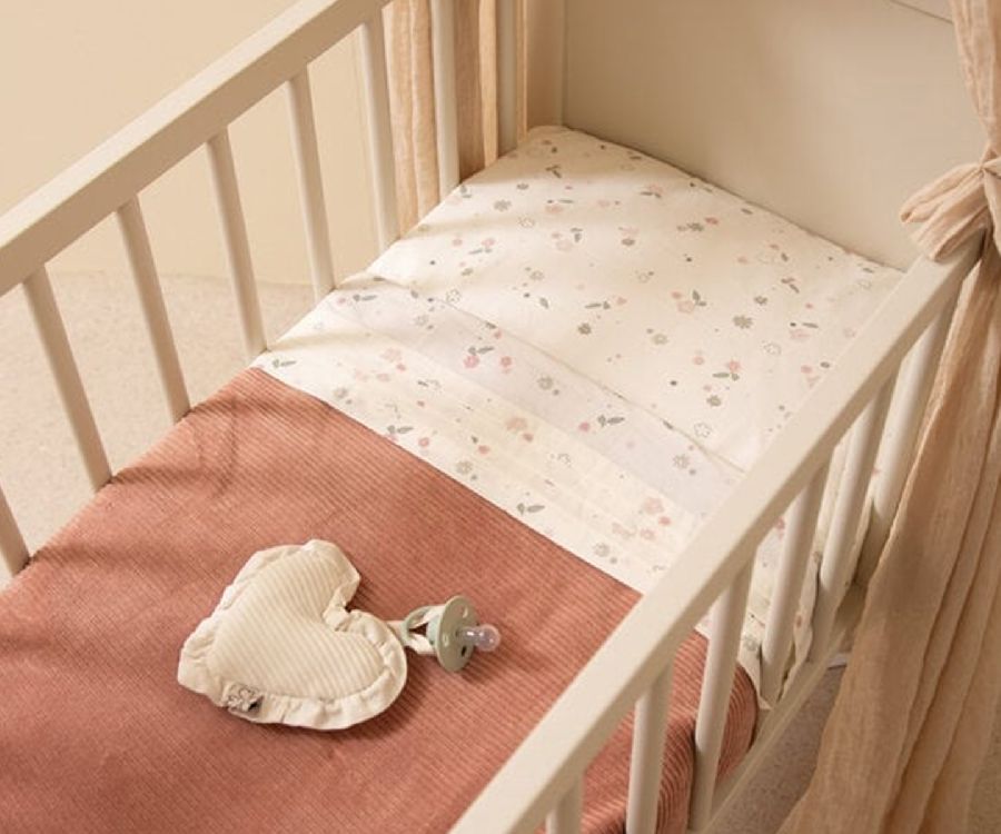 Laken Witlof For Kids Tuck-Inn, geschikt voor wieg | Vintage Flowers