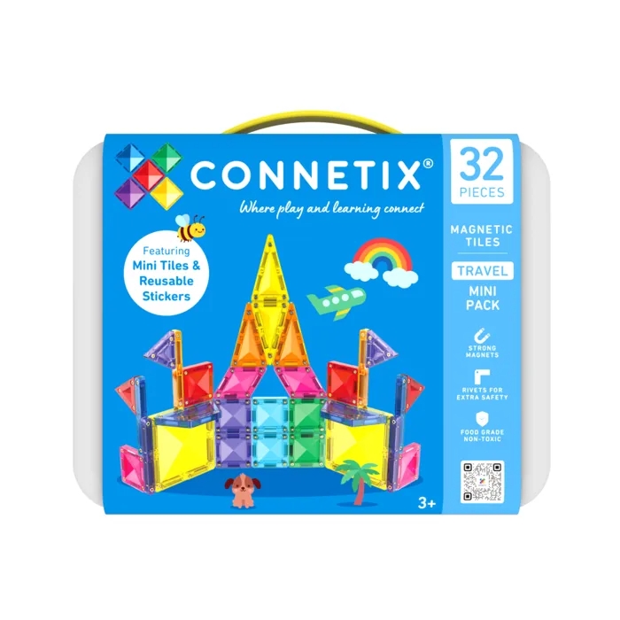 Magnetische bouwtegels Connetix Tiles Travel Mini Pack - 32 | Travel