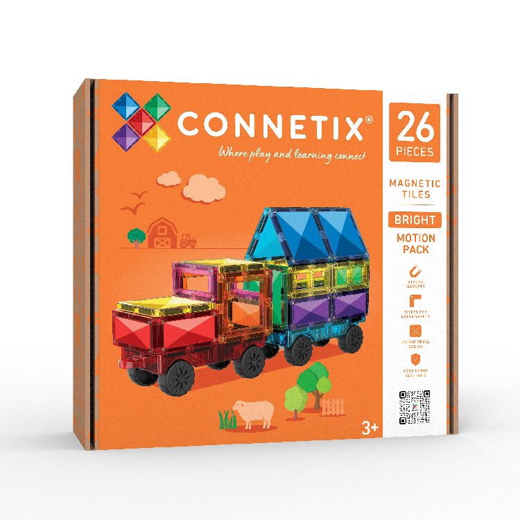 Magnetische bouwtegels Connetix Tiles Bright Motion Pack - 26 | Magnetic Tiles Rainbow Range