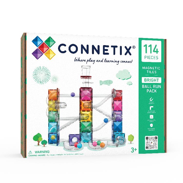 Magnetische bouwtegels Connetix Tiles Ball Run Bright Pack - 114 | Magnetic Tiles Rainbow Range