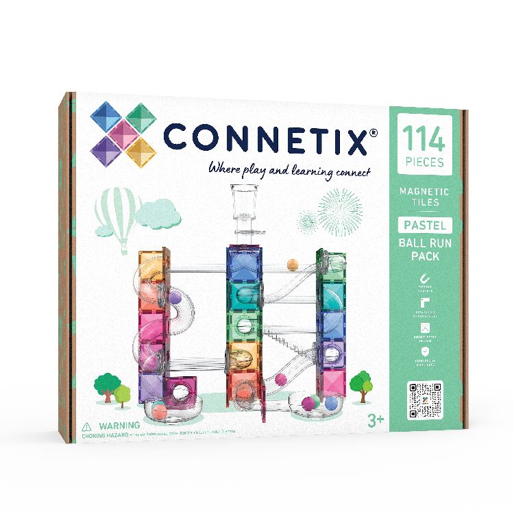 Magnetische bouwtegels Connetix Tiles Ball Run Pastel Pack - 114 | Magnetic Tiles Pastel Range
