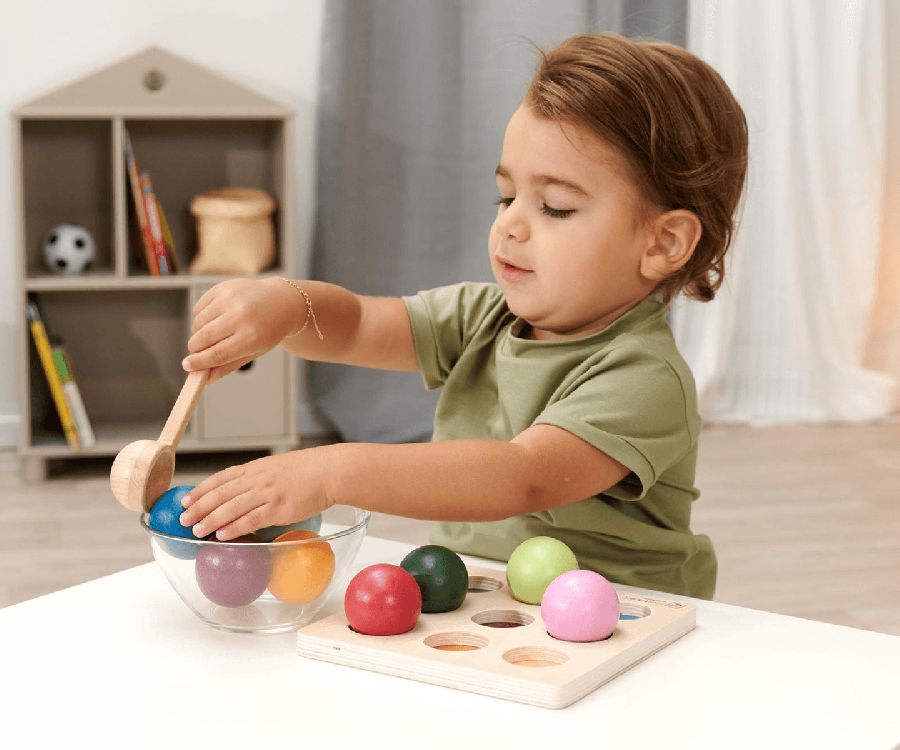 Inlegpuzzel Eichhorn Sorting Balls