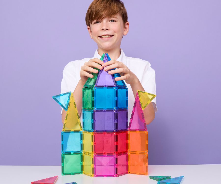 Magnetische bouwtegels Connetix Tiles Bright Discovery Pack - 32 | Magnetic Tiles Rainbow Range