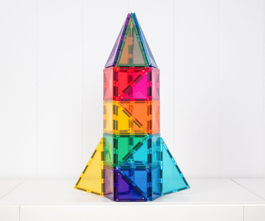 Magnetische bouwtegels Connetix Tiles Bright Starter Pack - 56 | Magnetic Tiles Rainbow Range