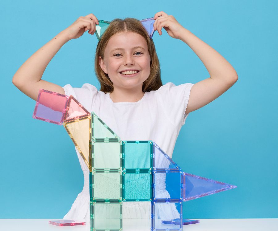 Magnetische bouwtegels Connetix Tiles Pastel Starter Pack - 56 | Magnetic Tiles Pastel Range