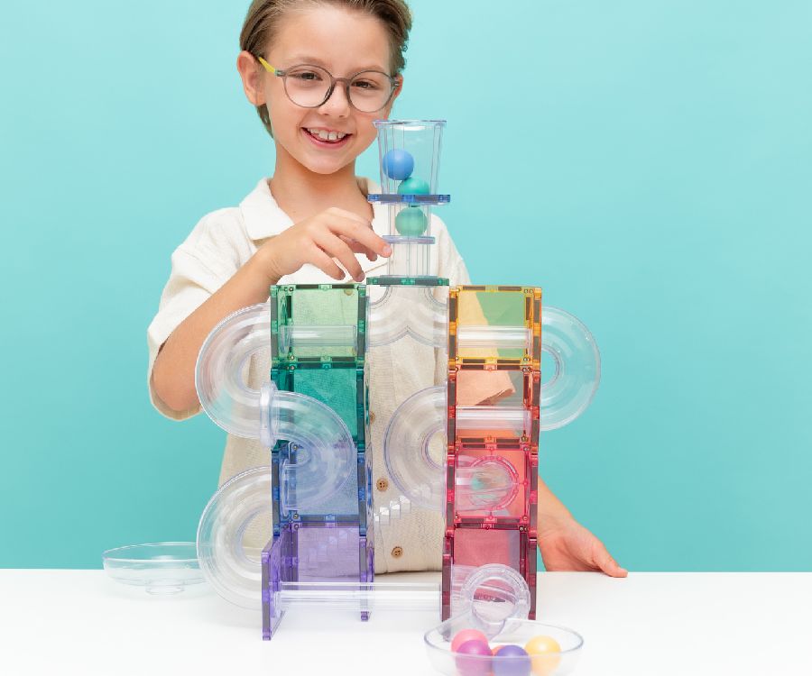 Magnetische bouwtegels Connetix Tiles Ball Run Pastel Pack - 114 | Magnetic Tiles Pastel Range
