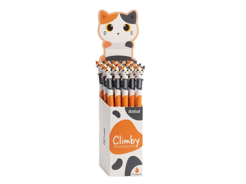 BALPEN Erasable pen, orange cat, 1st, oranje inkt