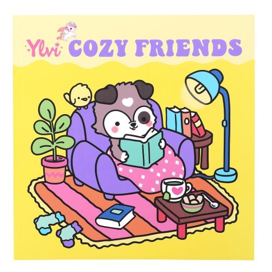 KLEURBOEK 1st, Ylvi, Cozy friends kleurboek, 64 pg, dieren, kawaii-stijl