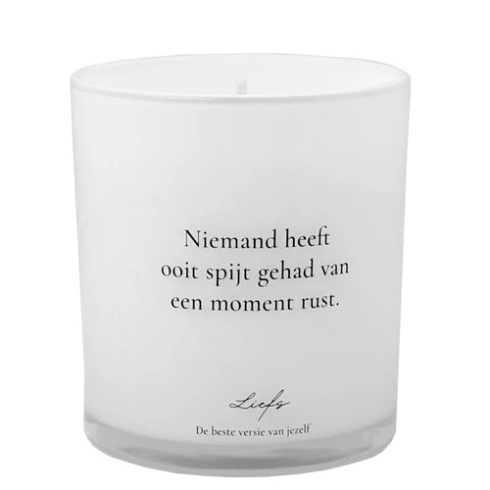 KAARS sojakaars, neem een moment van rust, wit, fresh cotton, 50 uur, 1st
