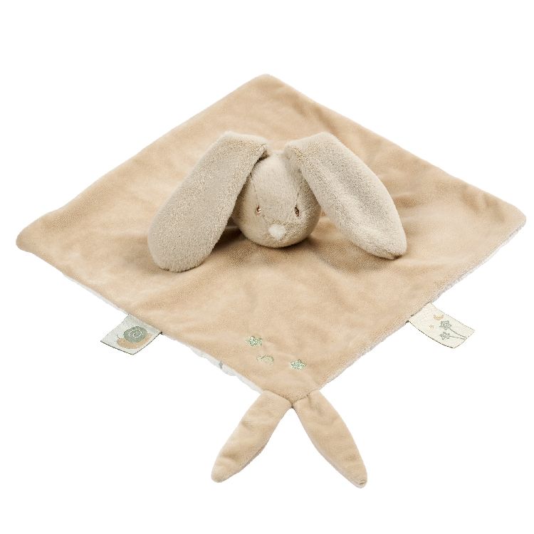 Knuffeldoek/fopspeendoekje Nattou, Knuffeldoekje Konijn Karamel | Loulou