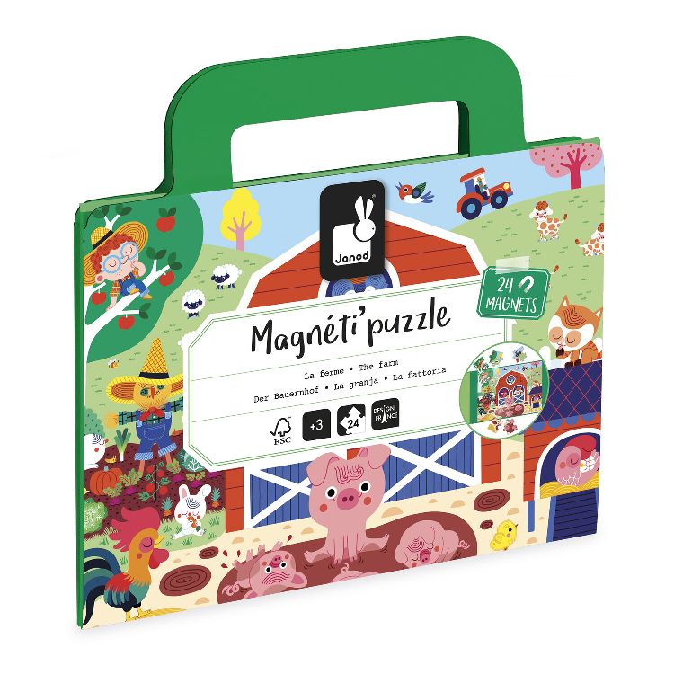 Magnetisch speelbord Janod Magneti Puzzle Boerderij | Magneti Puzzle