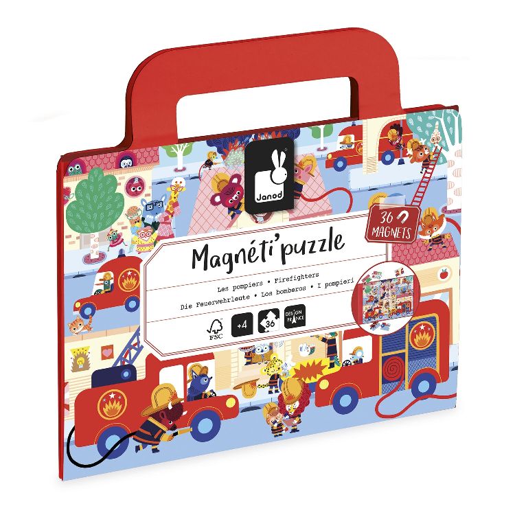 Magnetisch speelbord Janod Magneti Puzzle Brandweer | Magneti Puzzle
