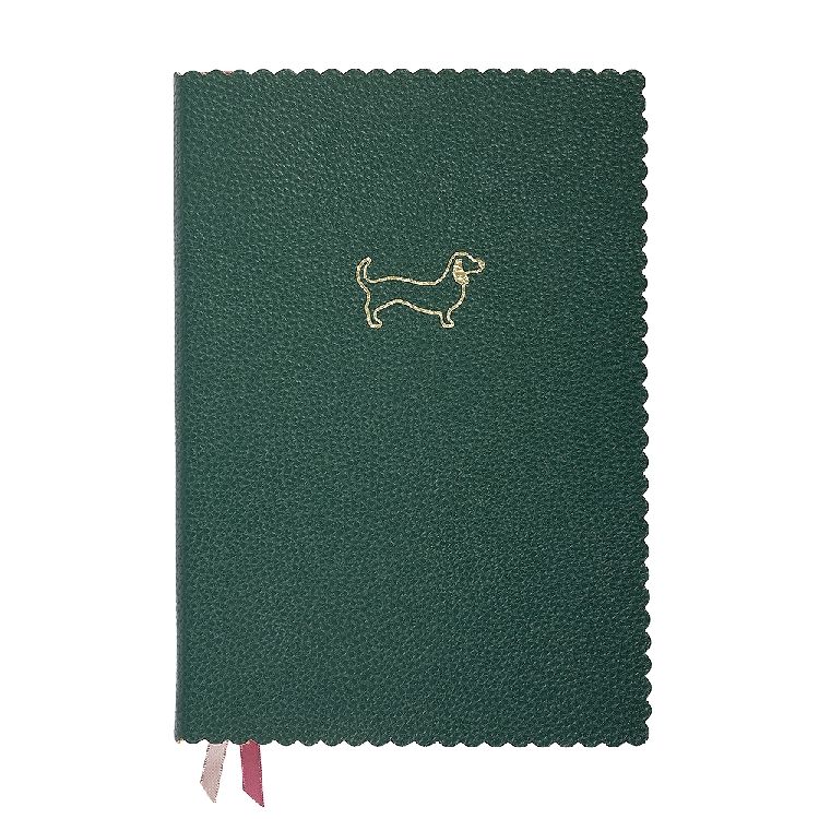 NOTITIEBOEK A5, Notebook, din, Majoie, 120 blz, tannengrun, hond