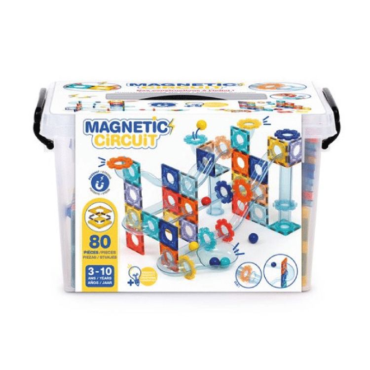 Magnetische bouwtegels Ludi Magnetisch Circuit Knikkerbaan