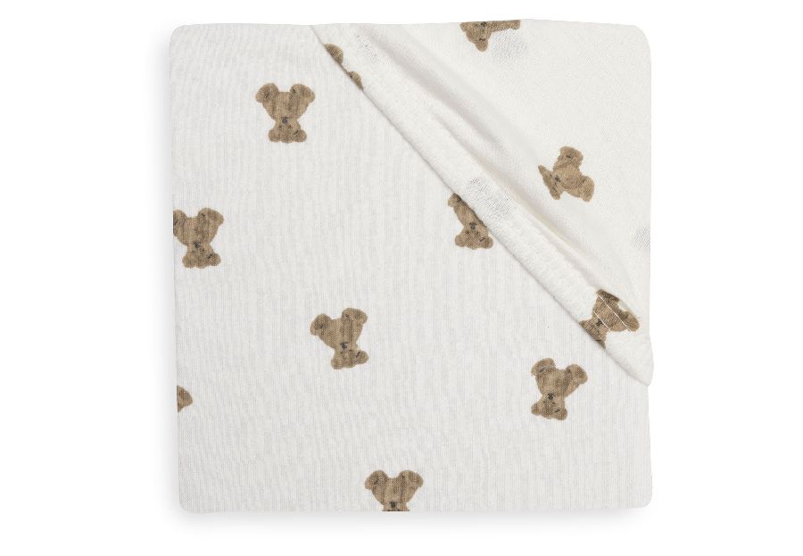 Hoeslaken Jollein, geschikt voor babybed 70x140/babybed 70x150/babybed 75x150 | Mini Teddy Bear