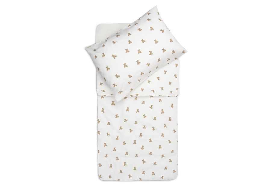 Donsovertrek Jollein, geschikt voor babybed 60x120/babybed 70x140 | Mini Teddy Bear