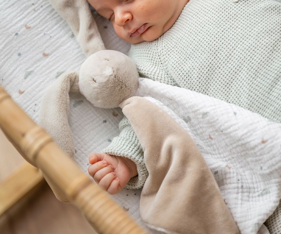 Knuffeldoek/fopspeendoekje Nattou, Maxi Knuffeldoekje Konijn Ecru | Loulou