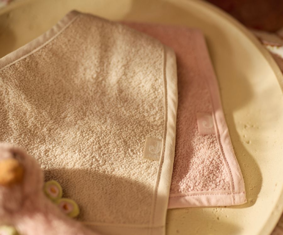 Spuugdoekje Jollein Slab bandana | Terry Silk Rose/Terry Sand