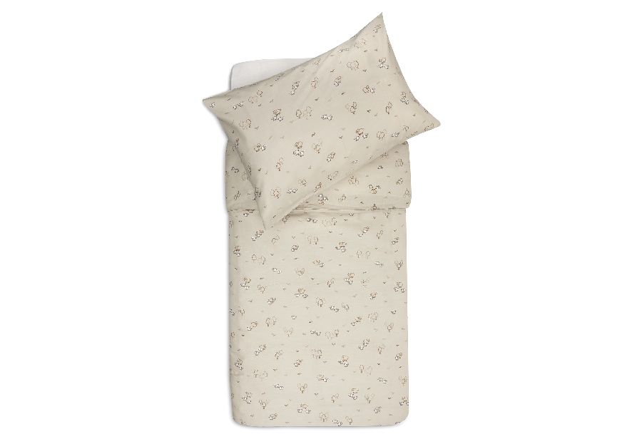 Donsovertrek Jollein, geschikt voor babybed 60x120/babybed 70x140 | Woolly