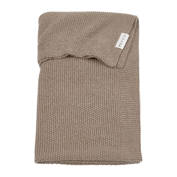 Deken Meyco Baby, geschikt voor wieg/draagmand/park | Mini Relief Dark Taupe
